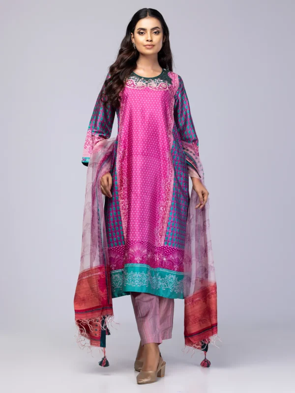 Pink Jamawar Theme Shalwar Kameez